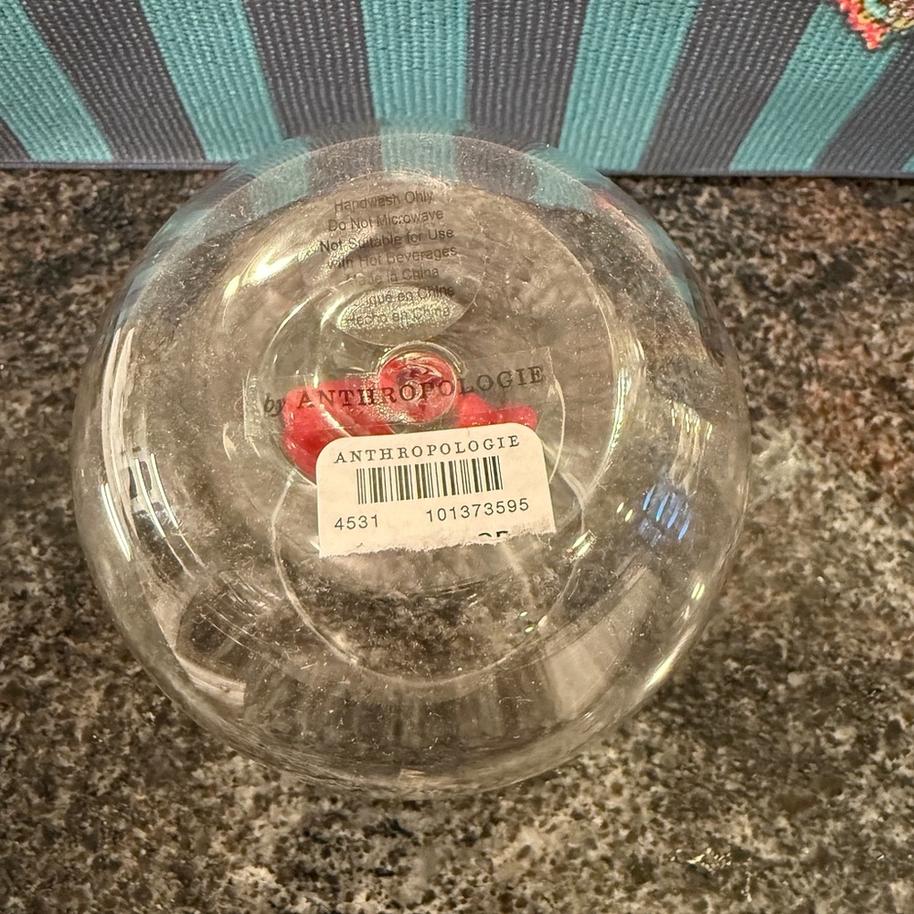 Anthropologie The Jolly Icon Stemless Wine Glass | Bow | NWT - Picture 5 of 5